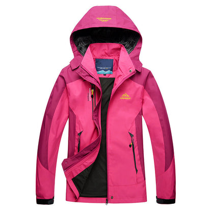 Veste de randonnée sport imperméable à capuche pour femme