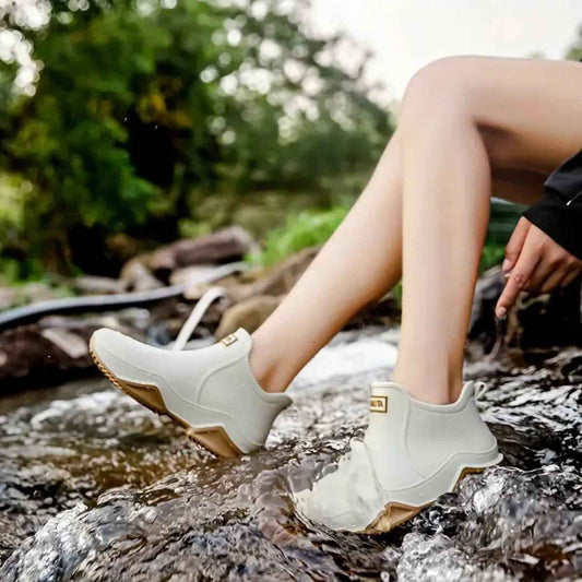 Wasserdichte Regenstiefel Robust Gummidesign Outdoor - IdealeKleiden