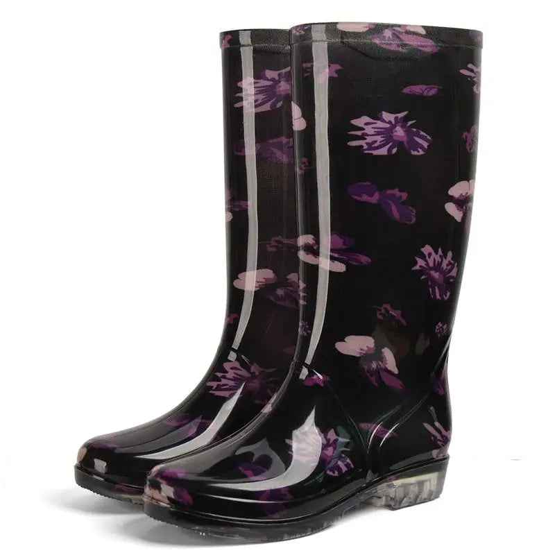 Bottes d'hiver élégantes à fleurs pour femmes