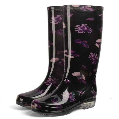 Bottes d'hiver élégantes à fleurs pour femmes