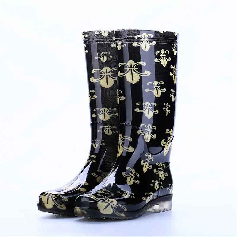 Bottes d'hiver élégantes à fleurs pour femmes