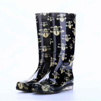 Bottes d'hiver élégantes à fleurs pour femmes