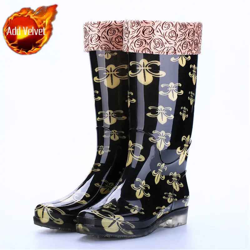 Bottes d'hiver élégantes à fleurs pour femmes