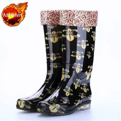 Bottes d'hiver élégantes à fleurs pour femmes