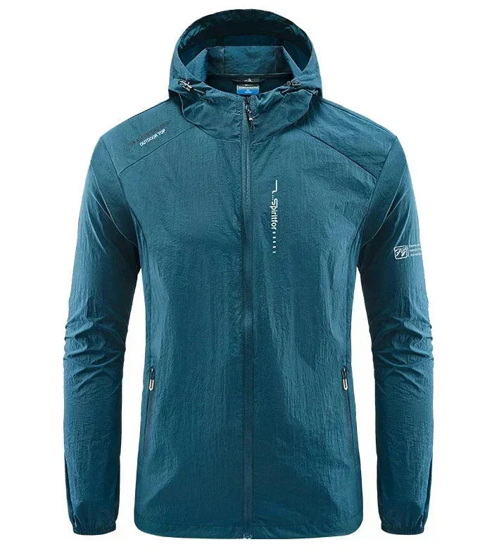 Herren Windbreaker Jacke Sportlich Wasserdicht - IdealeKleiden