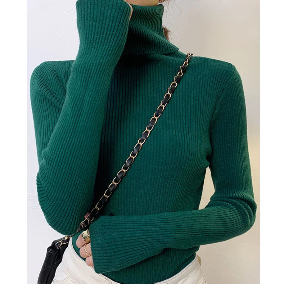 Pull Femme Col Roulé Doux