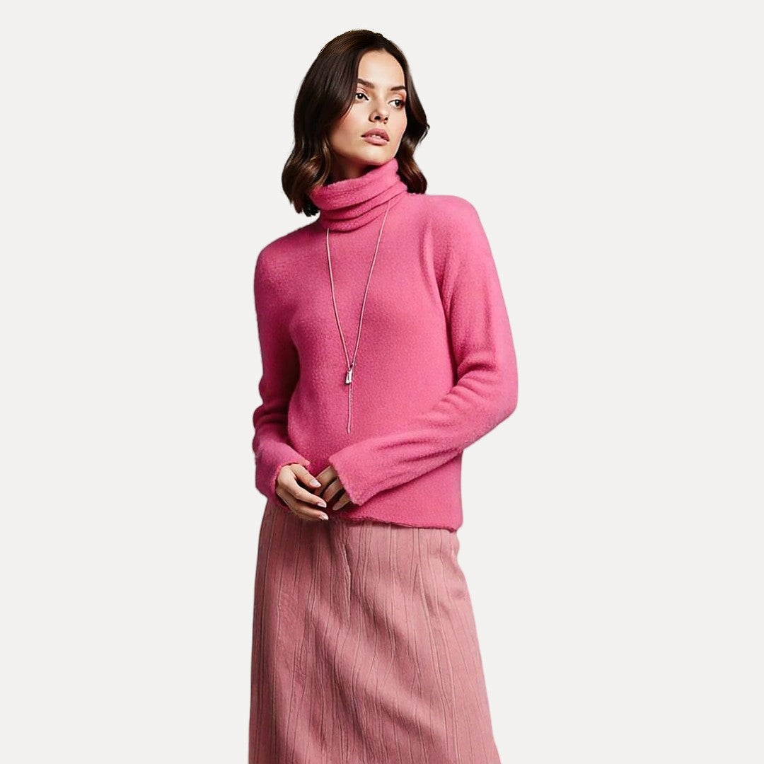 Weiche Damen Pullover Rollkragen Acryl - IdealeKleiden