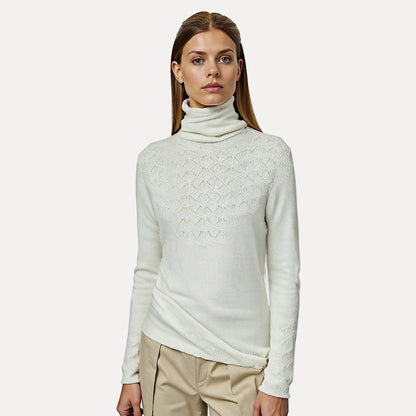 Pull à col roulé doux pour femmes en acrylique