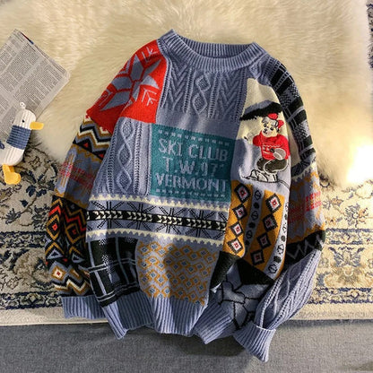 Pull de Noël Tricot Lâche Confortable