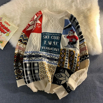 Pull de Noël Tricot Lâche Confortable