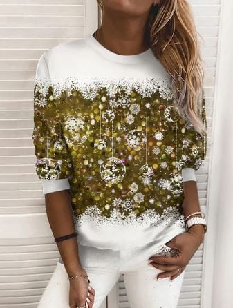 Pull de Noël effet pailleté