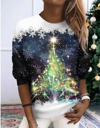 Pull de Noël effet pailleté