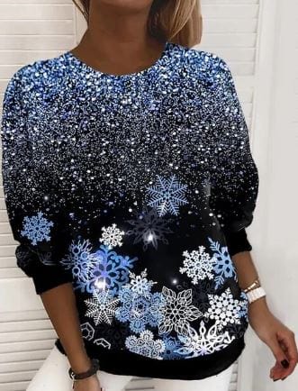 Pull de Noël effet pailleté