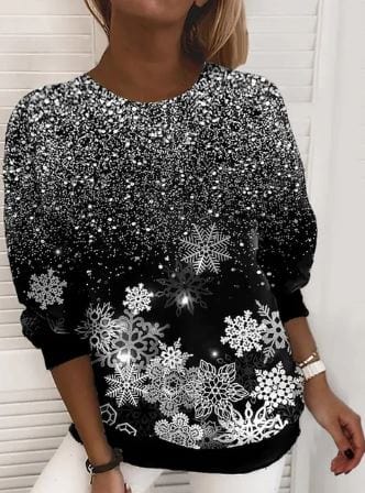 Pull de Noël effet pailleté