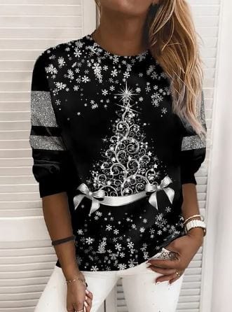 Pull de Noël effet pailleté