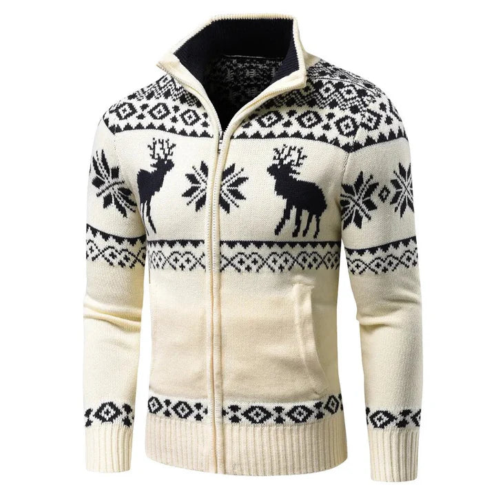Pull de Noël col montant festif