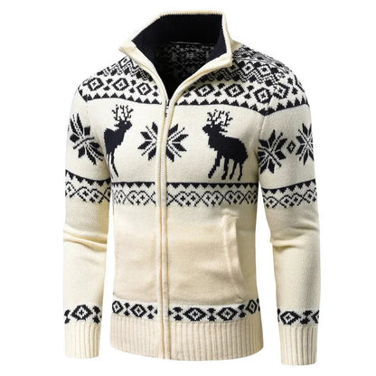 Pull de Noël col montant festif
