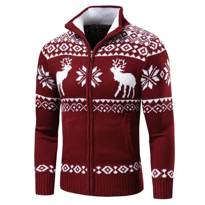 Pull de Noël col montant festif