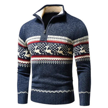 Pull de Noël col montant festif