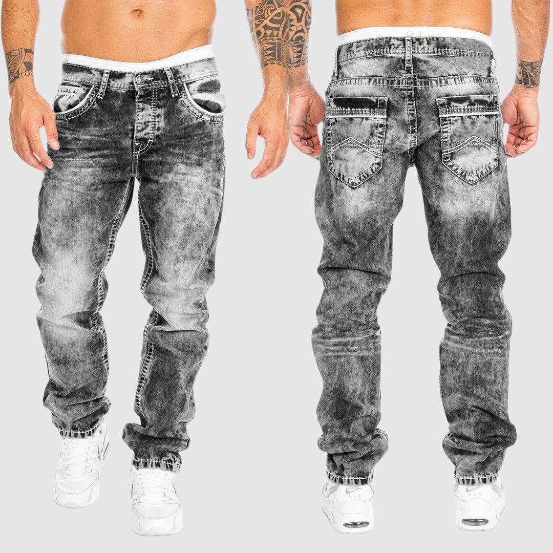 Jeans confortable homme Coupe Large Délavé