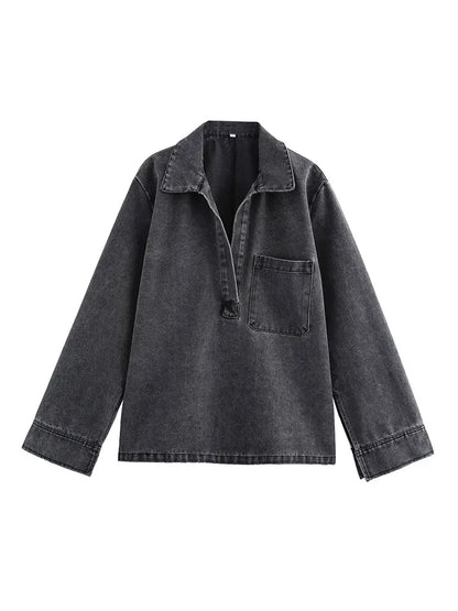 Herbst Outfit 2-teilig Damen Jeans - IdealeKleiden