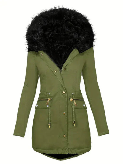 Doudoune chaude pour femme avec capuche