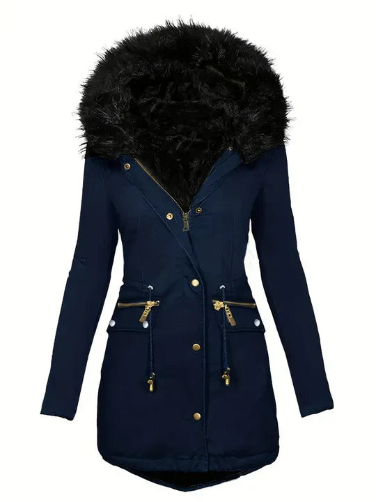 Doudoune chaude pour femme avec capuche