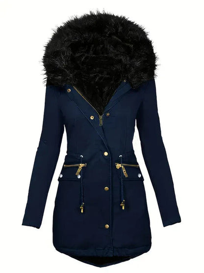 Doudoune chaude pour femme avec capuche