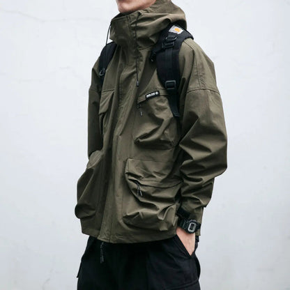 Veste d'extérieur pour homme Oversize Capuche Imperméable