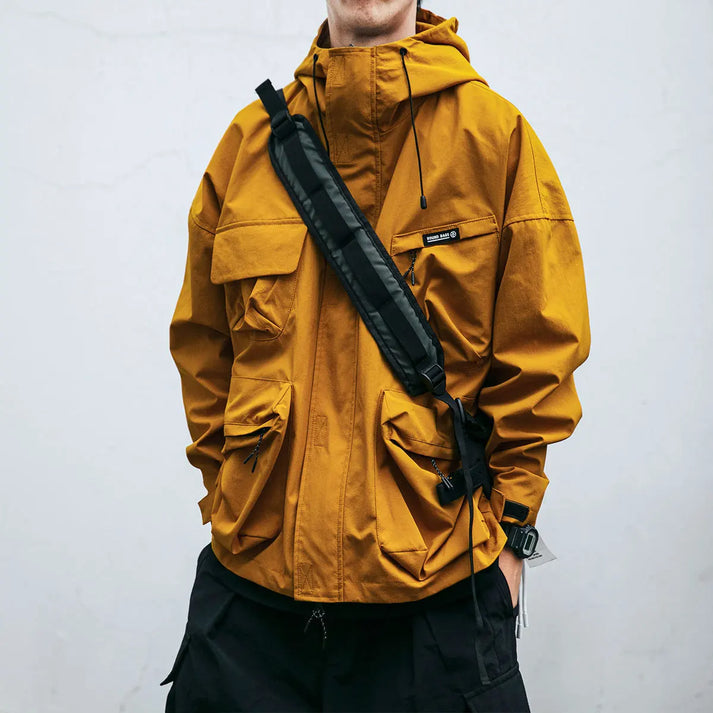 Veste d'extérieur pour homme Oversize Capuche Imperméable