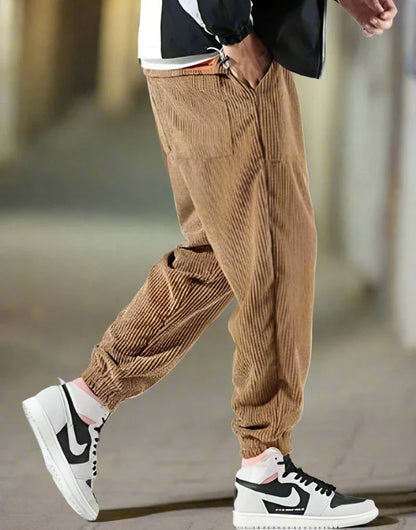 Pantalon en velours côtelé pour homme, confortable et moderne