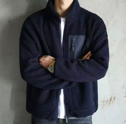 Veste zippée chaude pour homme avec de nombreuses poches