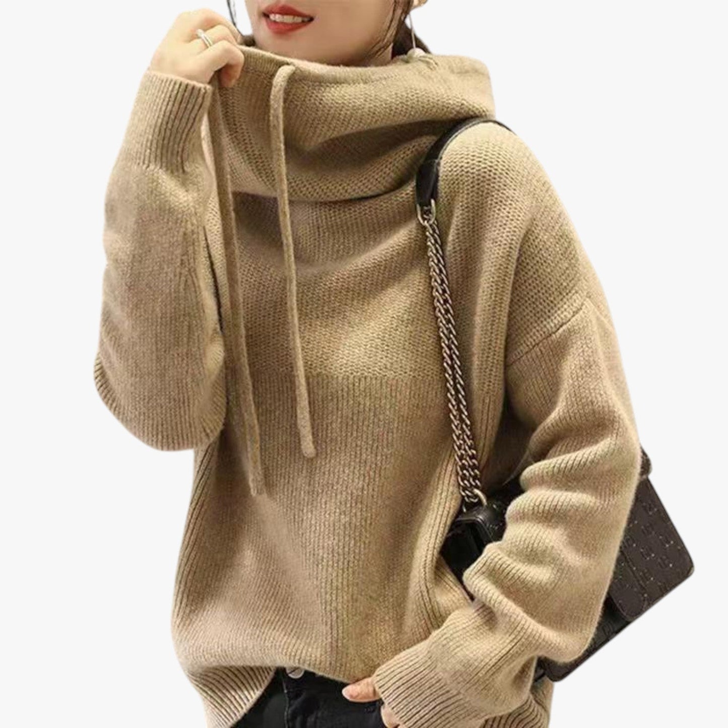Pulls amples, chauds, confortables, à col montant