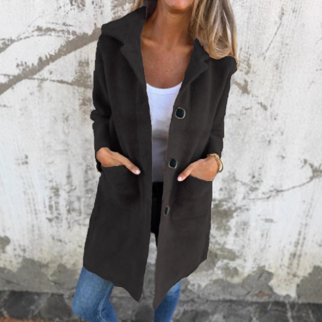 Longue veste femme moderne boutons