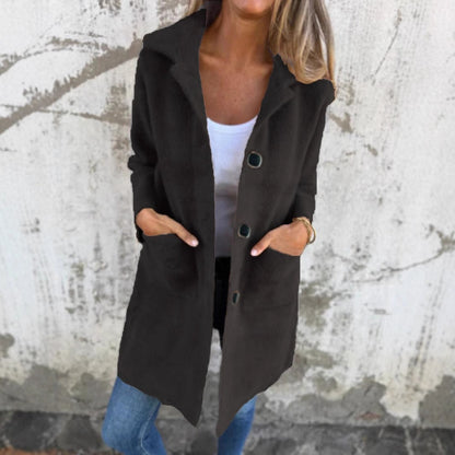 Longue veste femme moderne boutons