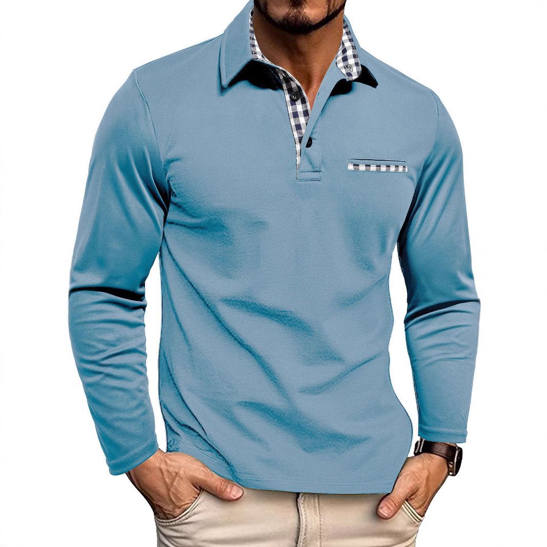 Polo-shirt à manches longues pour homme Qualité confortable