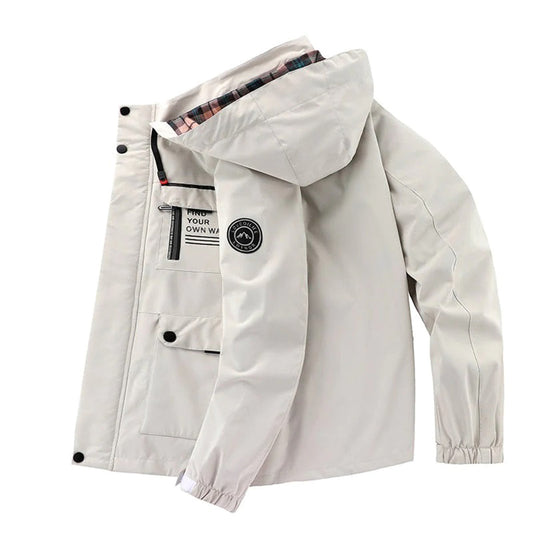 Herren Winterjacke Verstellbare Kapuze Warm Isoliert - IdealeKleiden