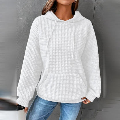 Sweat-shirt à capuche femme chaud hiver classique