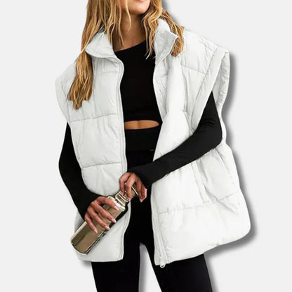 Gilet matelassé élégant pour femme longueur hanches