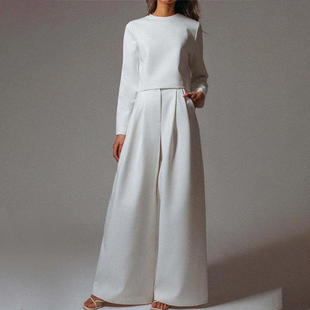 Ensemble pantalon et haut à manches longues pour femme