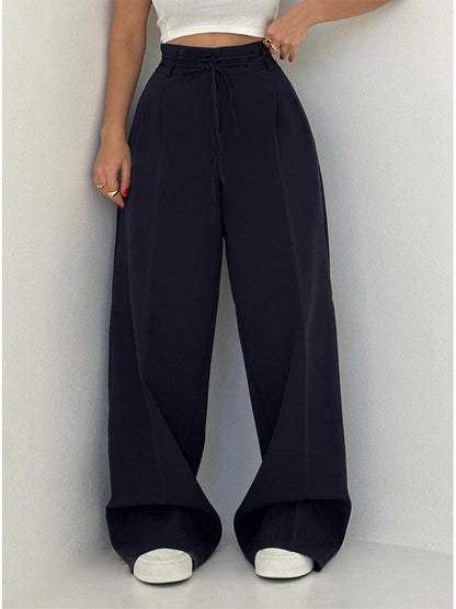 Pantalon élégant pour femme Taille haute Jambe large