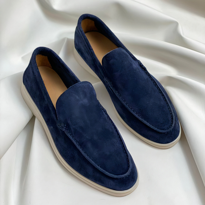Mocassins pour homme confortables en daim et semelle en caoutchouc