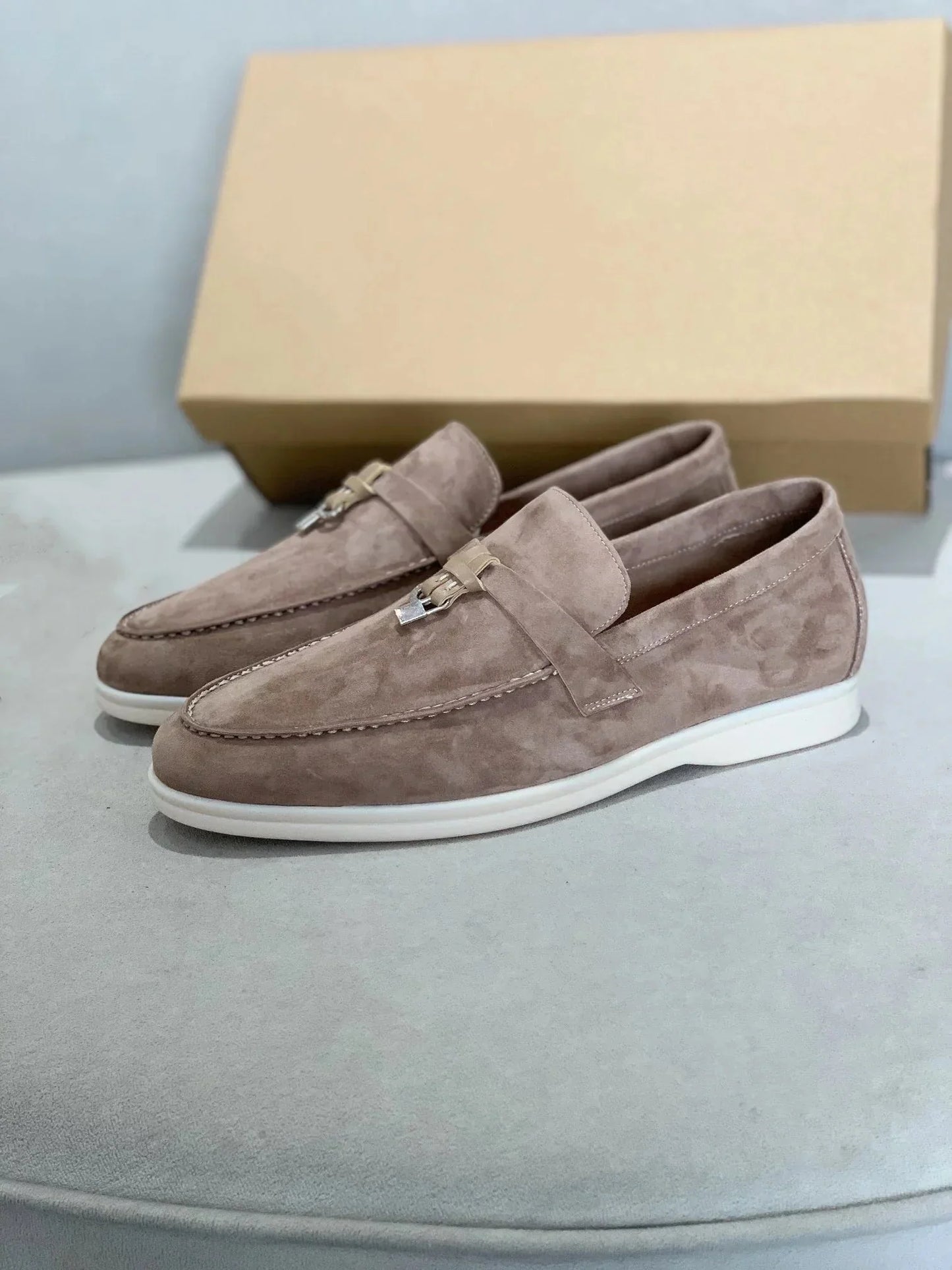 Mocassins élégants en cuir noir pour homme