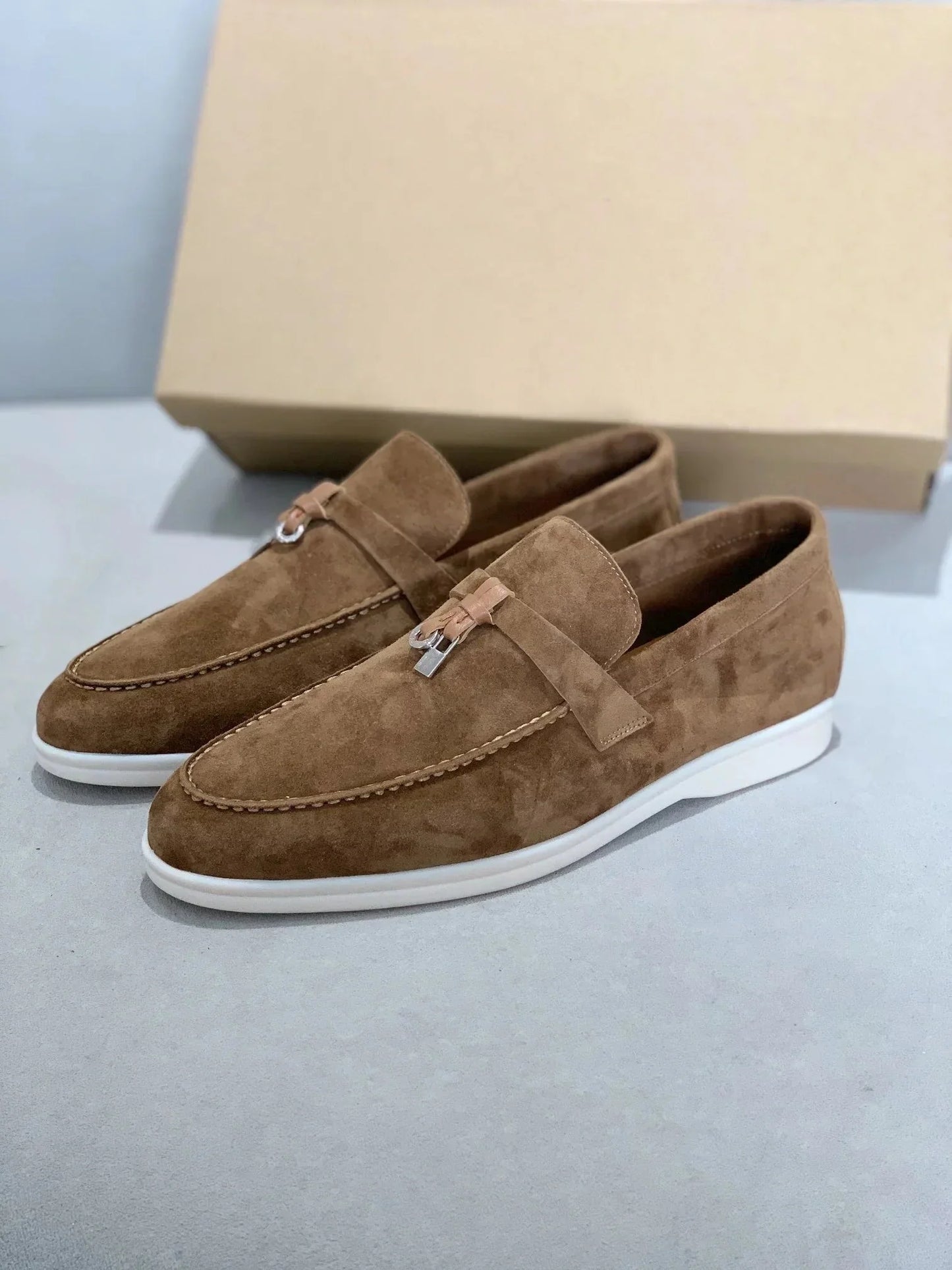 Mocassins élégants en cuir noir pour homme