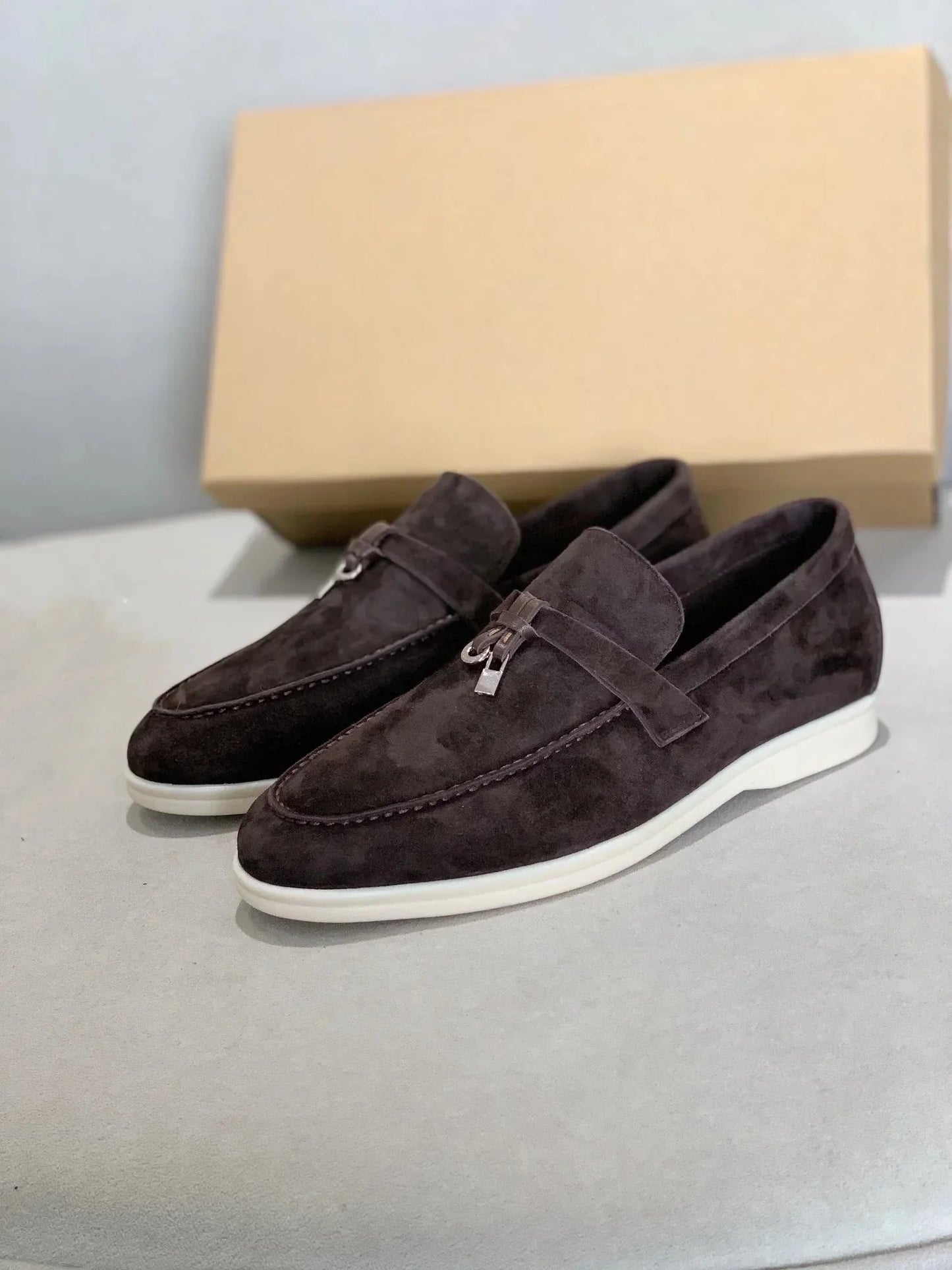 Mocassins élégants en cuir noir pour homme