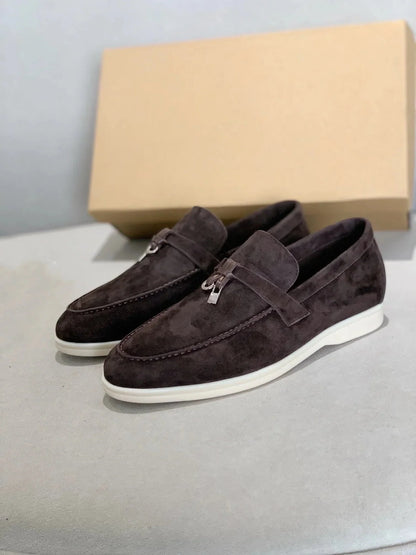 Mocassins élégants en cuir noir pour homme