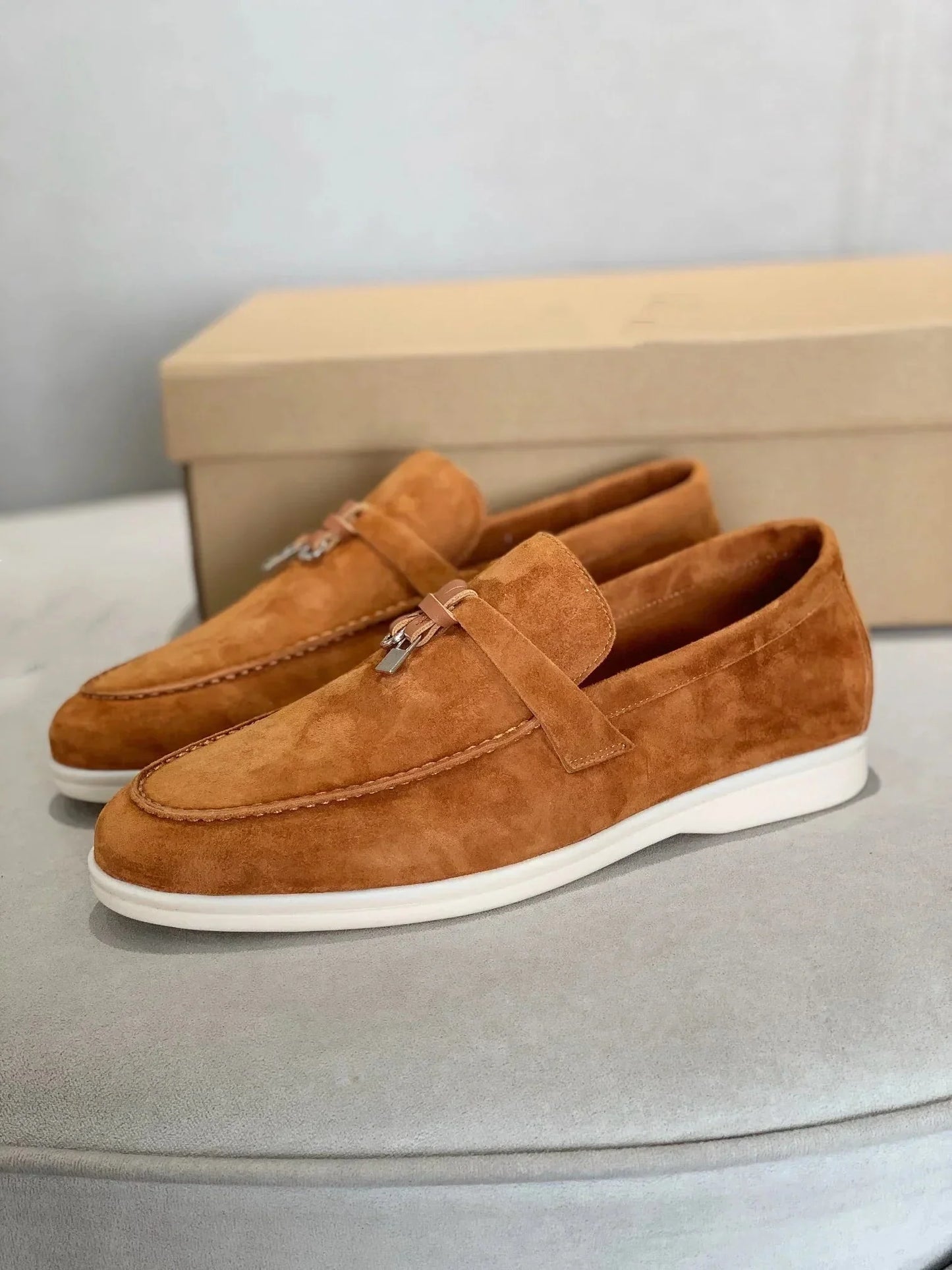 Mocassins élégants en cuir noir pour homme