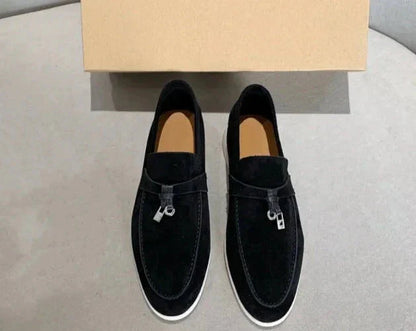 Mocassins élégants en cuir noir pour homme