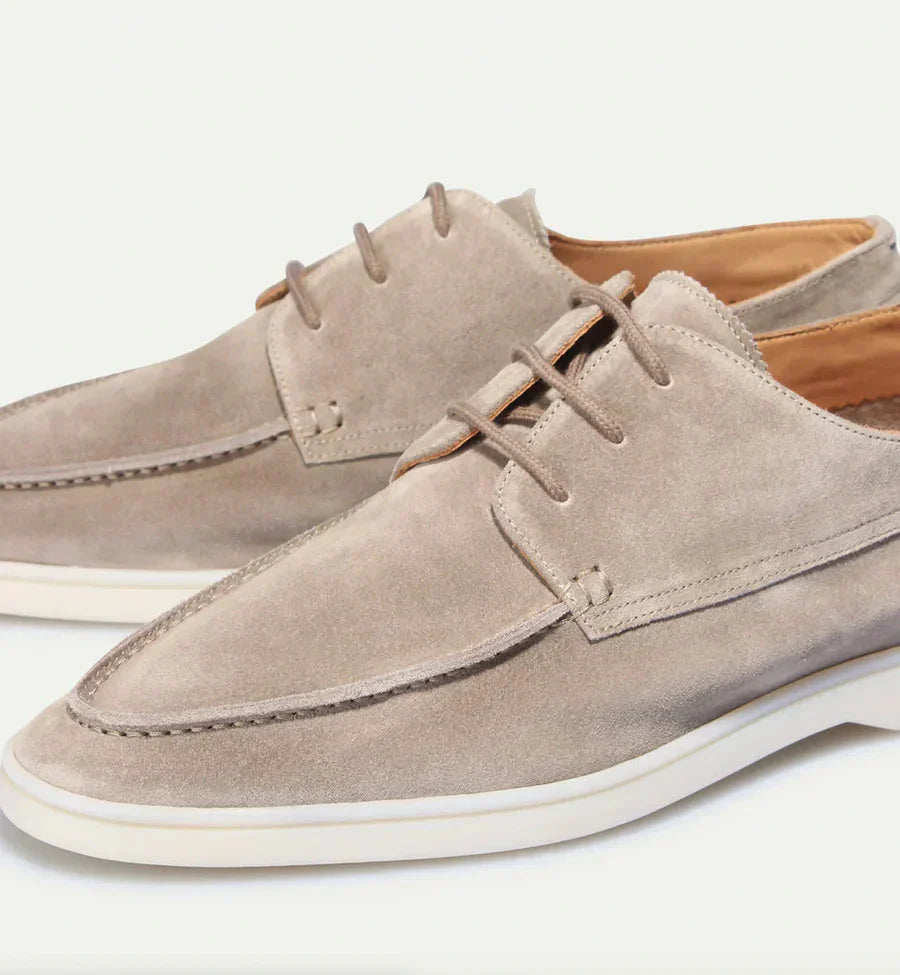 Chaussures élégantes en daim pour hommes, à lacets