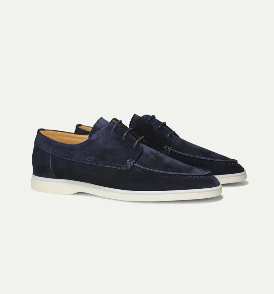 Chaussures élégantes en daim pour hommes, à lacets